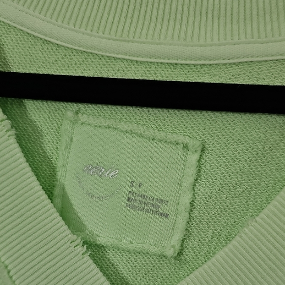 Aerie Find Your Moment In The Sun Sweatshirt Pistachio Womens Small Oversized - Picture 4 of 9